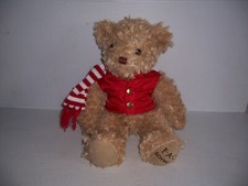 FAO Schwarz 2018 Edition 12" Plush Anniversary Teddy Bear Puffer Vest Scarf New