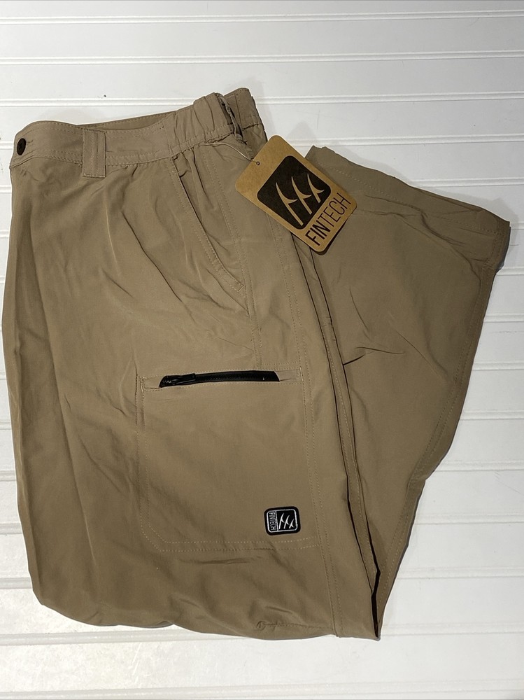 NEW Fintech The Guide Woven Utility Lightweight Cargo Pants 2XL Anthracite Dune