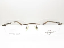 New NATURALLY RIMLESS NR 346 SPORT EYEGLASSES FRAMES stainless 52-19-135 97556