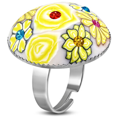 Damen Ring verstellbare Größe Cocktail Ring mit Zirkonia free Size Ring y-frd078
