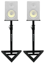 2) Rockville Adjustable Studio Monitor Speaker Stands For Behringer Truth B2030A