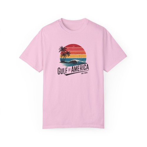 Gulf of America Garment-Dyed T-shirt, Beach Vibes, Summer Apparel, Unisex Style - Picture 9 of 24