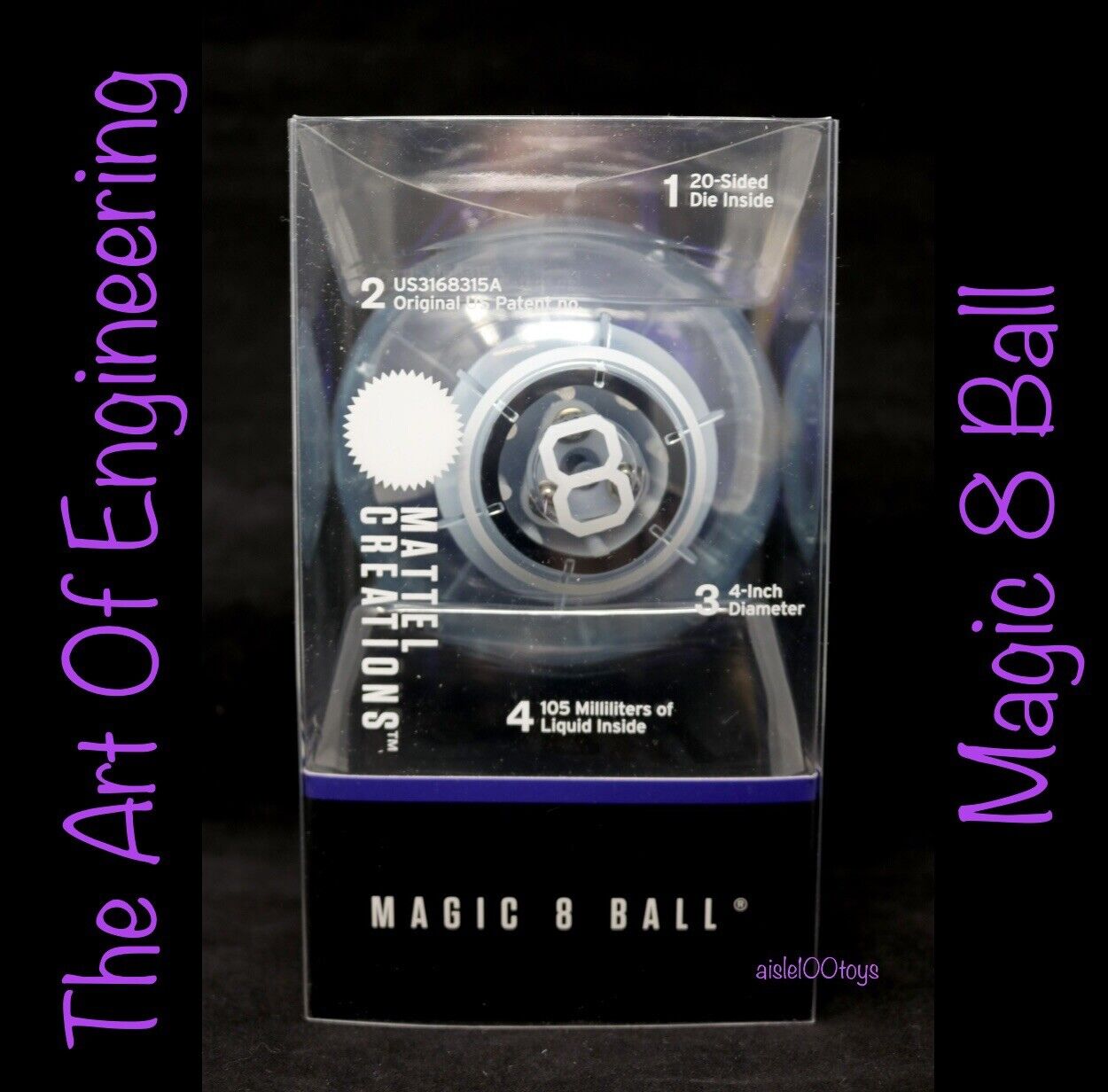 Magic 8 ball edible art lollipops