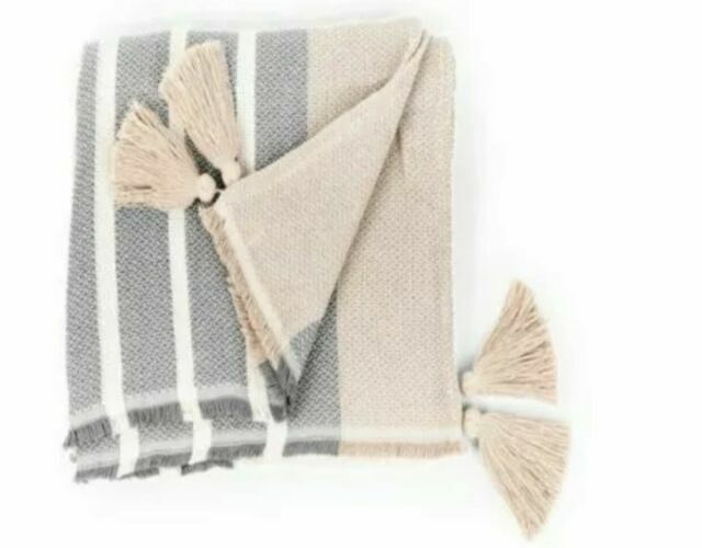 Imani Collective Woven Slate Knit Throw Blanket | eBay