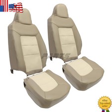 For 2003 2004 2005 2006 Ford Expedition Eddie Bauer Front Leather Seat Cover Tan