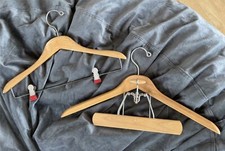 2 different Setwell Suit Hangers Vintage Wooden Wood