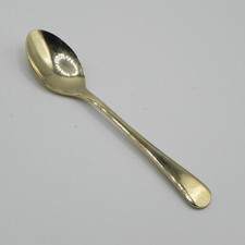 Gold Baby Spoon VTG Japan Stainless Steel 4.5" Condiment Jam Relish