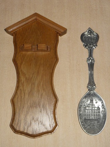 SKS Zinn Jahreslöffel 1994 Rathaus Memmingen Löffel auf Eichenholz Z05 - Bild 4 von 5