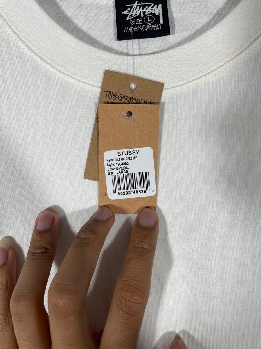 ステューシー DICED PIG DYED Tシャツ Lサイズ Stüssy: Men's Dice Pig. Dyed T-Shirt (Natural) | DSMNY E-SHOP