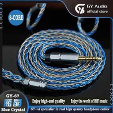 HiFi-67 Crystal High Purity 99.99999 OCC  Silver Foil Earphone Cable 3.5/4.4mm