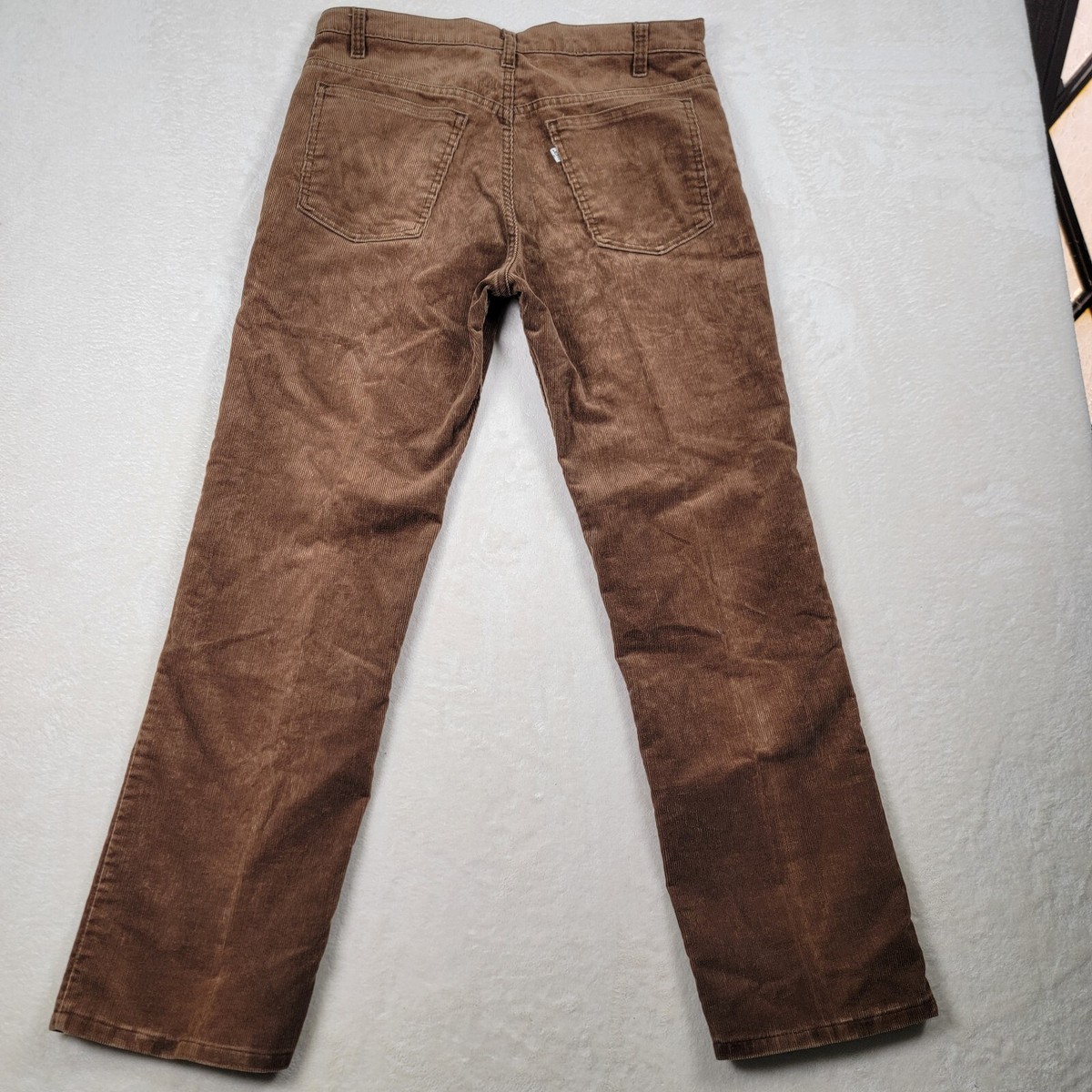 Levi's Straight Fit Premium Corduroy Pants Brown Size W36 L30 Made