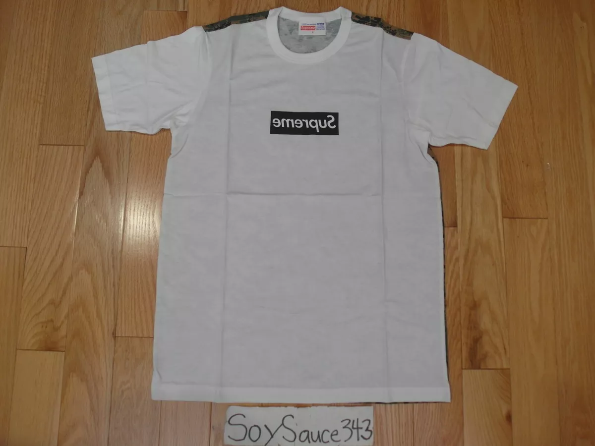 SUPREME X COMME DES GARCONS SHIRT CDG BOX LOGO OLIVE DIGITAL CAMO SS13 SZ  SMALL