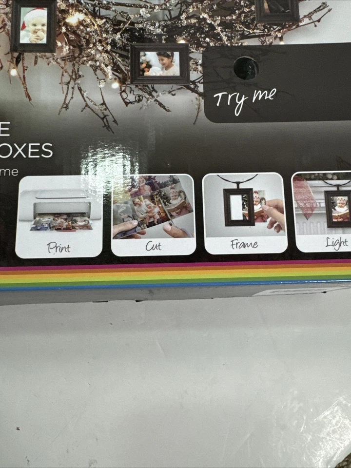 Polaroid 5 фото рамка струнных инструментов света коробки светодиодный подсвечник искусственно состаренное дерево открытая коробка - Изображение 3 из 4