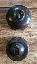Crabtree Bakelite and China Dolly Switches. 1 Way. 1 of 2 Available 