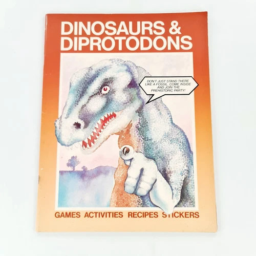 Dinosaurs & Diprotodons - Games Activities Recipes Stickers (1985, Paperback) - Picture 1 of 12