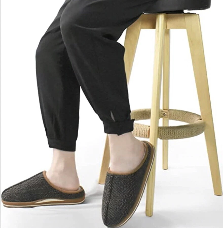 COFACE Mens Cozy Memory Foam Slip On Slippers Warm House Shoes eBay