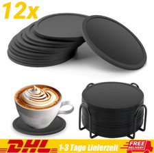 12/24 Set *silikon Untersetzer Rund Für Glä...