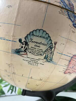 Vintage Globe Rand McNally 12