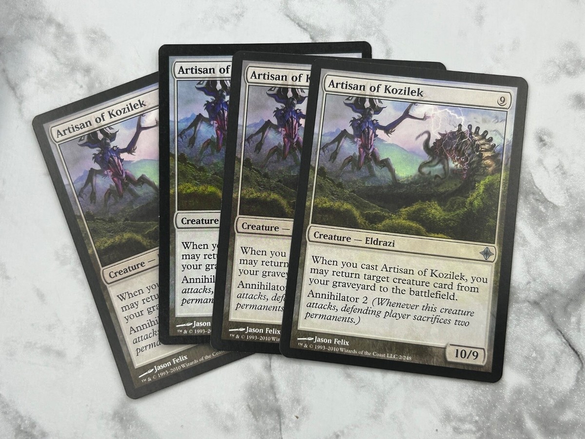 mtg rise of the eldrazi card list 4x Artisan Of Kozilek x4 Rise Of The Eldrazi - MTG Magic - 4 Card Play Set