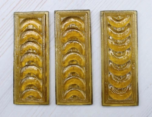 Rare Antique LCT Tiffany Studios Molded Favrile Glass Tiles, 4" × 1½"