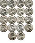 LOT/18 1961-1964 Unc WASHINGTON HEAD QUARTERS 25 cent P D MINT MARKS 1 DAY SHIP
