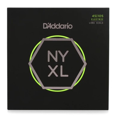 D'Addario NYXL45105 Light Top/Medium Bottom Long Scale Nickel Wound Bass Strings