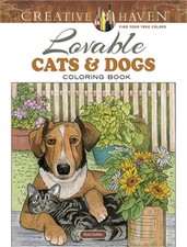 Image of Creative Haven Lovable Cats and Dogs Coloring Book (Paperback or Softback)
