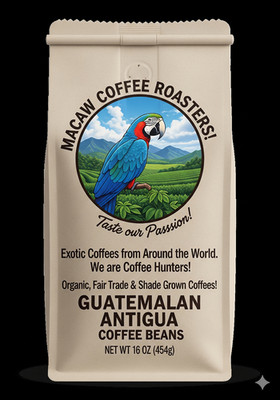 Guatemala Antigua Coffee Beans Peaberry Medium Roasted 1lb Bag 2 Pack