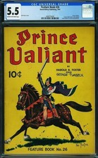 Libro de características #26 Prince Valiant CGC 5,5 crema-o/n 1941- cubierta clásica de crianza/orgánica