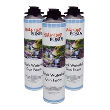 3 Pack Waterfall Gun Foam 24oz – Black Expanding Pond & Rock Sealant Cans