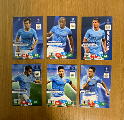 Panini Adrenalyn XL UCL 2013/14 Manchester City Karten Lot 6x Agüero Rising Star