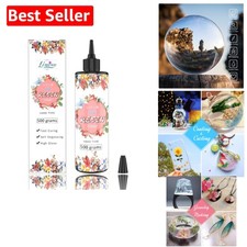 Crystal Clear UV Resin 500g - Quick Curing Craft and Jewelry Making Solution