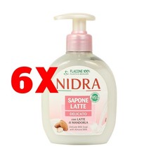 6 X NIDRA Fl&uuml;ssigseife Mandelmilch Spender 300 ml