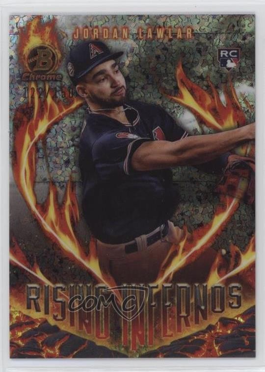2024 Bowman Rising Infernos Mini-Diamond Refractor /150 Jordan Lawlar #RI-3 0zu6