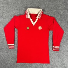 Manchester United 1970s Home Jersey Long Sleeve Admiral Vintage - Size Small