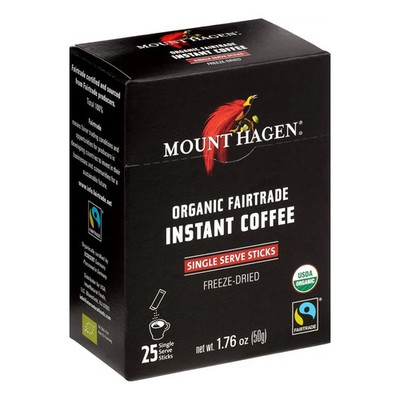 Mount Hagen  Organic Fairtrade Instant Coffee  Single Serve   1.76 oz 2027+