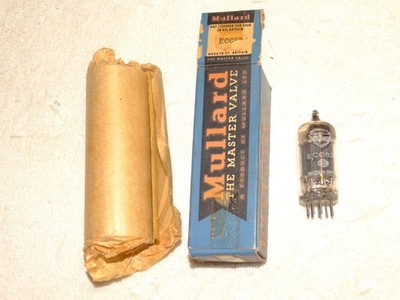 1 x ECC83-12ax7 Mullard Tube*Very Strong *Long Plate-Goal Post-Square*1955*#1