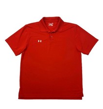 Under Armour Shirt Men 2XL Red HeatGear Polo Summer