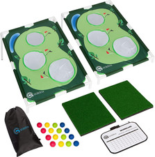 Golf Cornhole Set - Golf Yard Game - Chipping Practice Set for Both Indoors and