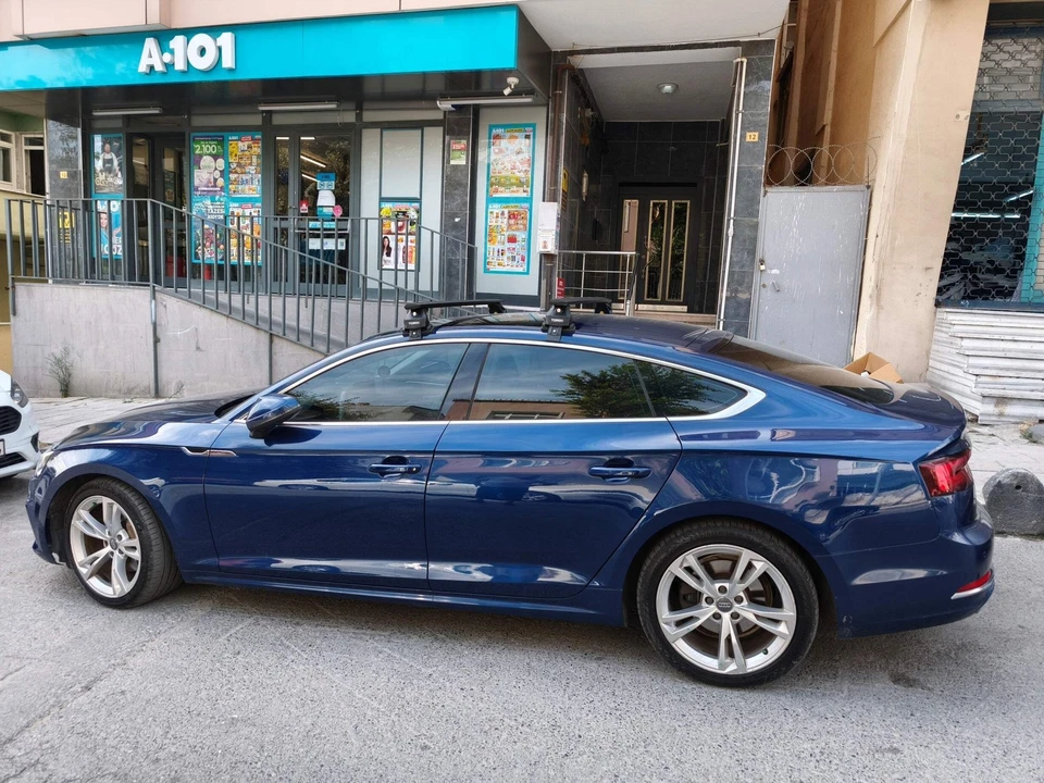 Barras transversales de techo para Audi A5 Sportback (2017-2024), negras Foto 4 de 4