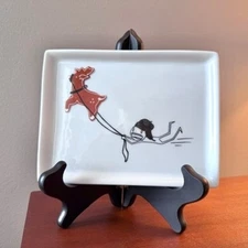 CB2 Oliver Reindeer Appetizer Plate Trinket Dish 2016