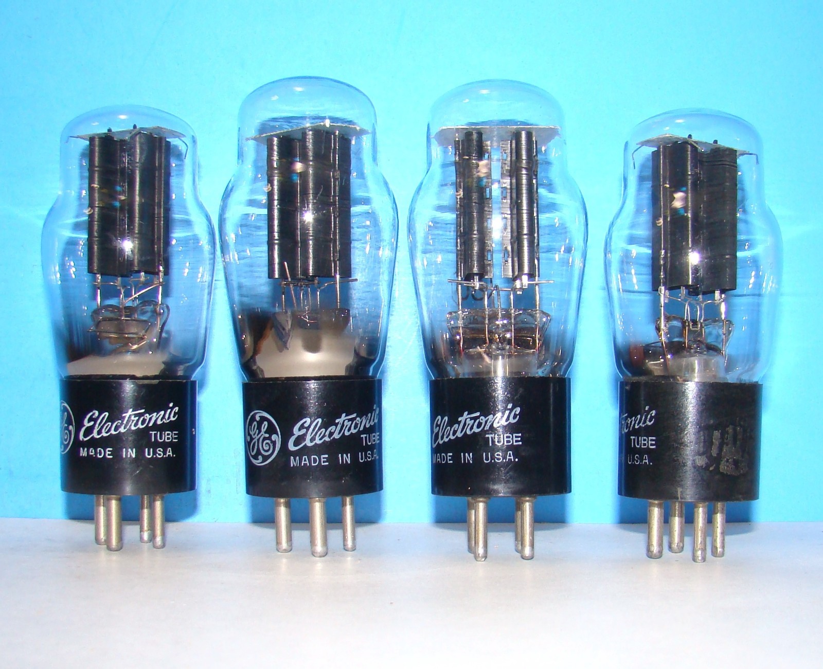 No type 80 GE electron radio audio vacuum 4 tubes valves tested ST 280 380 80