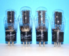 No type 80 GE electron radio audio vacuum 4 tubes valves tested ST 280 380 80