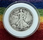 1916-D U.S. Walking Liberty Half Dollar looks VG+, tough one, Free Priority S+H!
