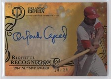 2015 Topps Tribute Rightful Recognition Gold 18/25 Orlando Cepeda Auto HOF 0b0