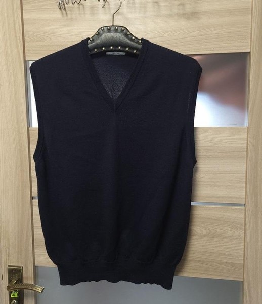 Men Gran Sasso Vest Black Wool M