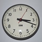 Vintage IBM Industrial School Clock 13" Glass White Face Metal USA - PARTS (#8)