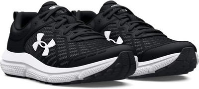 Under Armour Boys' Grade School Assert 10, (001) Black/White/White, 4, US