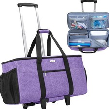 Rolling Tote Compatible with Cricut Maker Explore Air and Easy Press 9 inches...