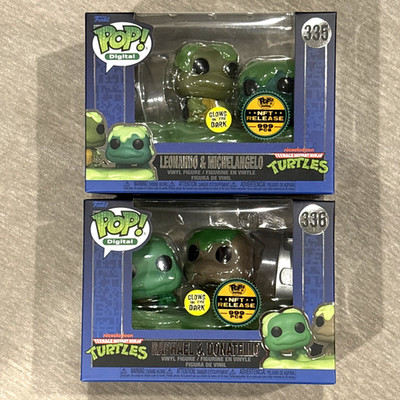 Funko Pop TMNT Leonardo & Michelangelo 335 Raphael & Donatello 336 Grail Pop Set